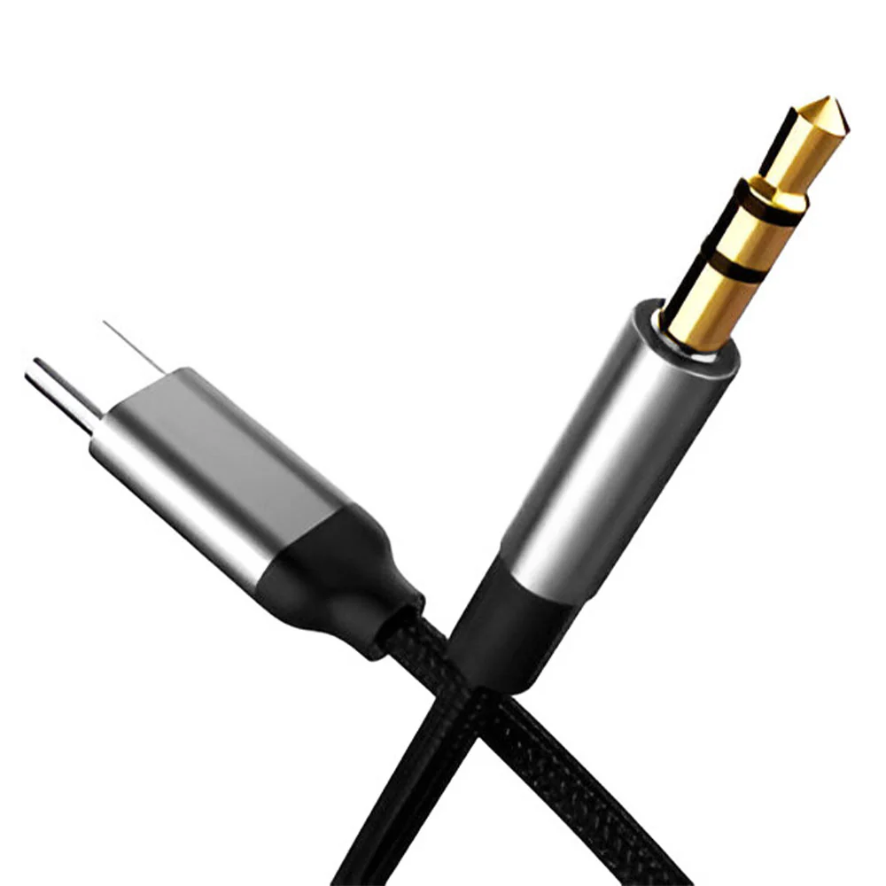 X-Scoot XS-514 3.5mm AUX Audio To Type-C Cable 1m - Black - Image 3