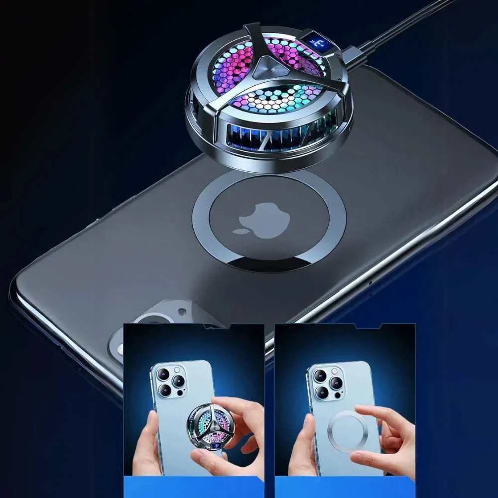 X36 Rechargeable Magnetic RGB Cooling Fan - Image 3