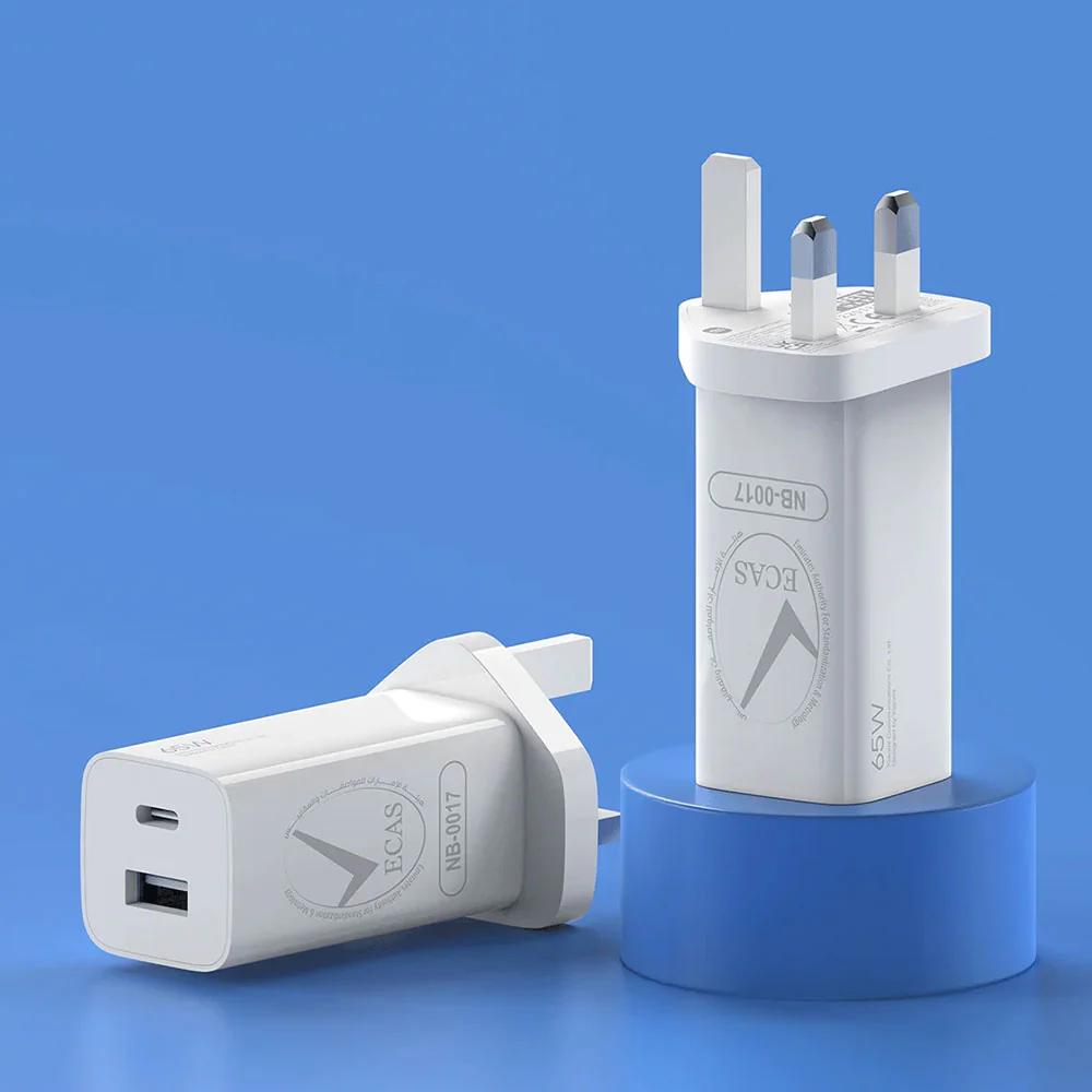 Xiaomi AD652GUK GaN Wall Charger Type-C + USB + Type-C Cable 65W Fast Charging - White - Image 8