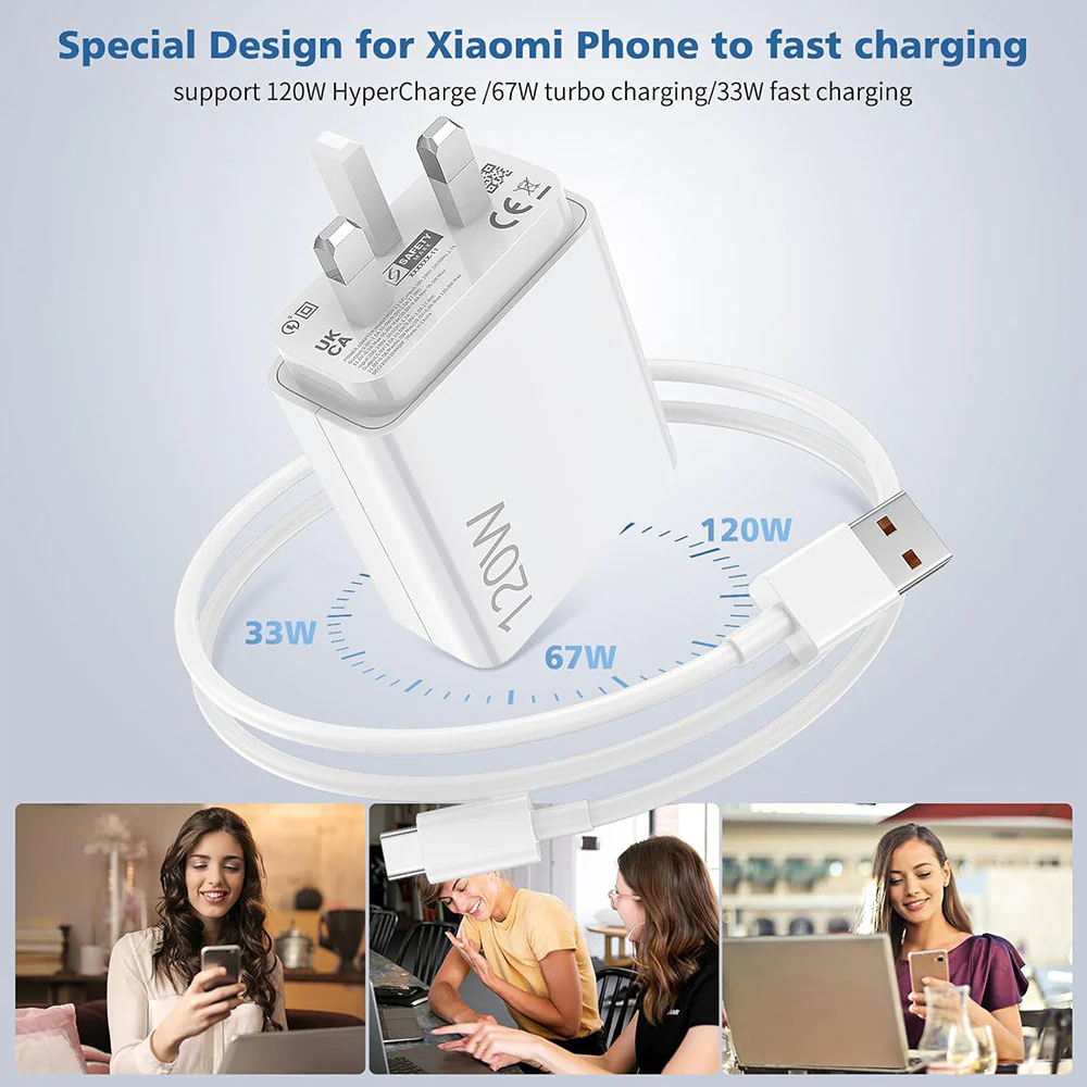 Xiaomi MDY-13-EF Wall Charger Type-C Cable 120W Fast Charging - Image 8
