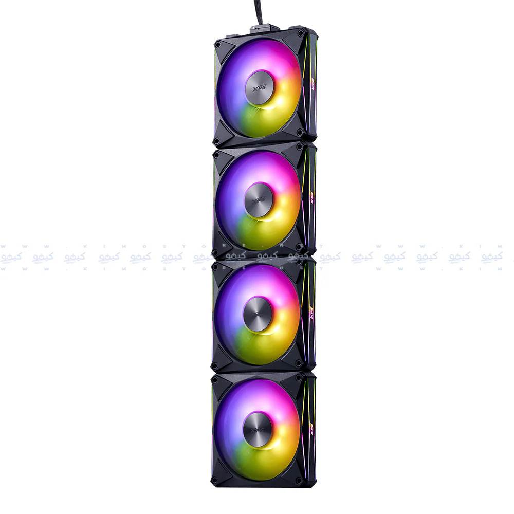 XPG Hurricane Mag 120 PWM ARGB Magnetic Quad Case Fan Kit - Black - Image 3