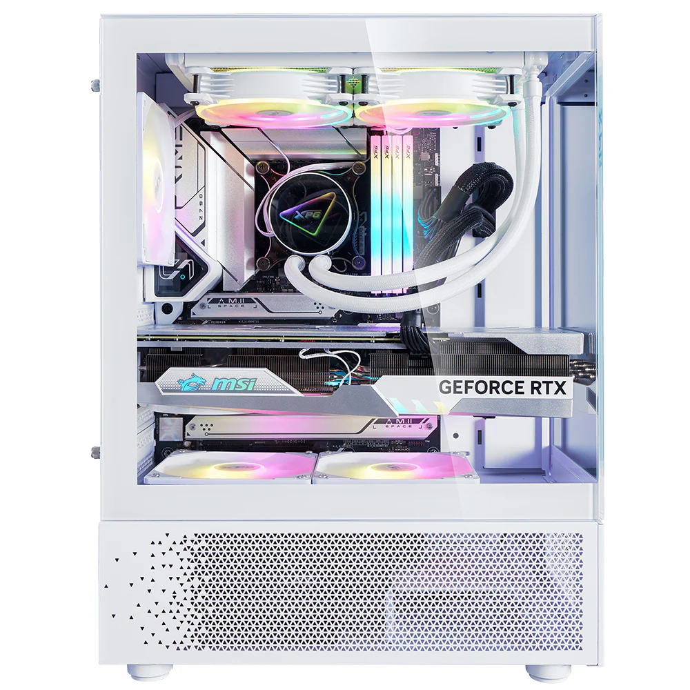 XPG INVADER X MINI ARGB Gaming Mid Tower Case - White - Image 2