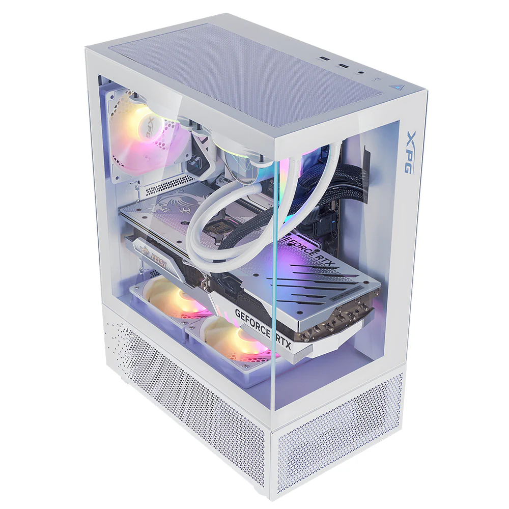 XPG INVADER X MINI ARGB Gaming Mid Tower Case - White - Image 3