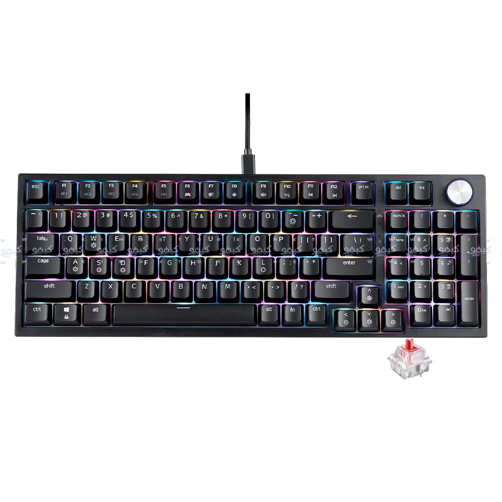 XPG SORCERER Red Switch Wired RGB Gaming Keyboard English - Black