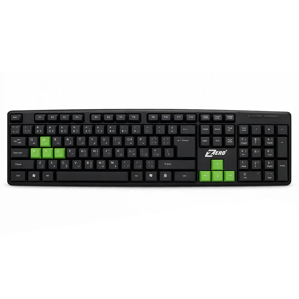 Zero ZR-200 Wired Keyboard English & Arabic - Image 3