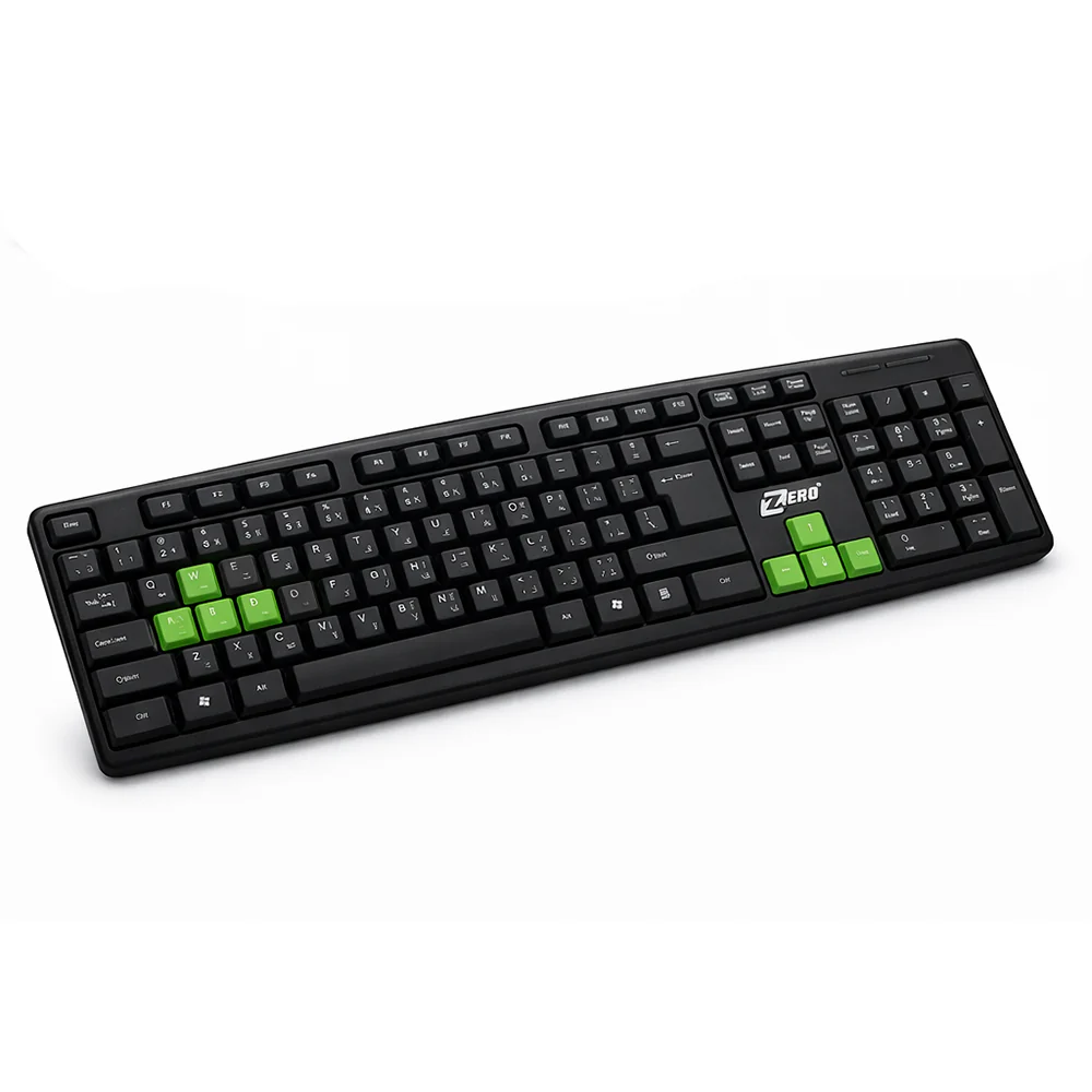 Zero ZR-200 Wired Keyboard English & Arabic - Image 4