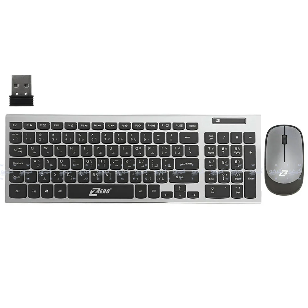 Zero ZR-5906 Wireless Keyboard + Mouse Combo English & Arabic